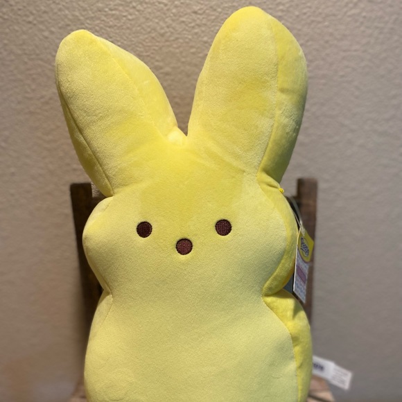 Large Yellow Peeps Bunny Plush 15”H, Just Born Yellow Peeps Bunny Stuffed Animal - Picture 2 of 11